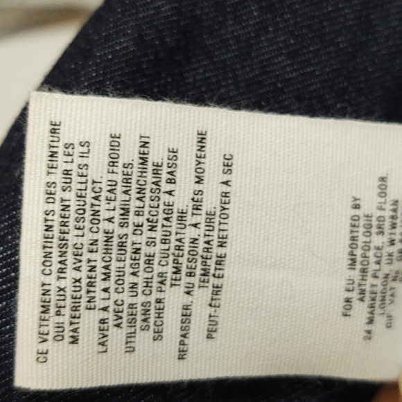 Anthro Pilcro and the Letterpress Dark Denim Blazer sz Med women - Picture 10 of 12